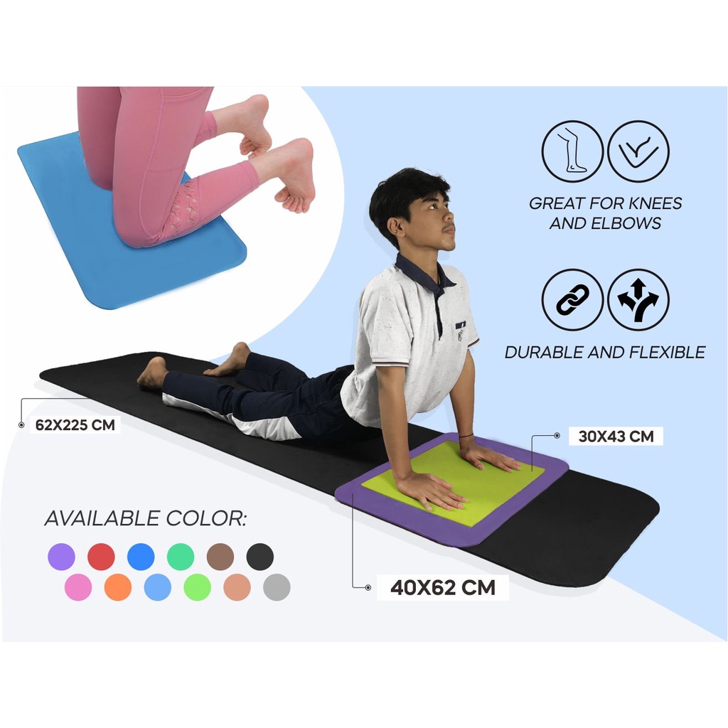 Hawah_Store Matras Olahraga Alas Yoga Senam Mat Tebal 5mm Workout Outdoor Indoor (002)-1