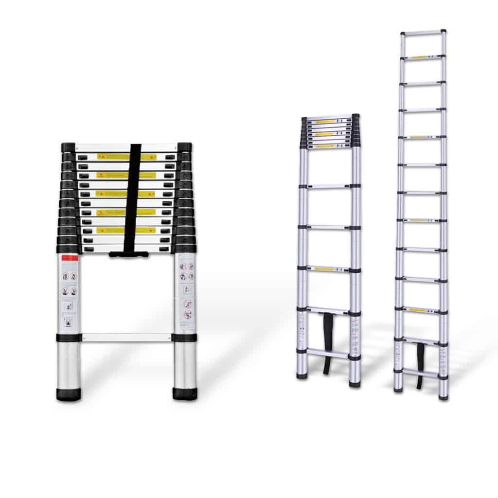 Tangga Lipat Teleskopik 3.8M SINGLE Type I NX / Tangga Lipat Aluminium Telescopic 3,8 Meter  Teleskopic Ladder 3.8 M