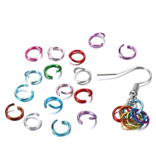 Ring Terbuka/Konektor Split Bahan Aluminum Warna-Warni Ada 27 Model 15-27 Harga/20Pc