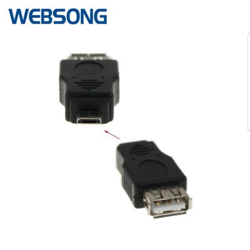 Connector USB Micro to USB Female OTG websong