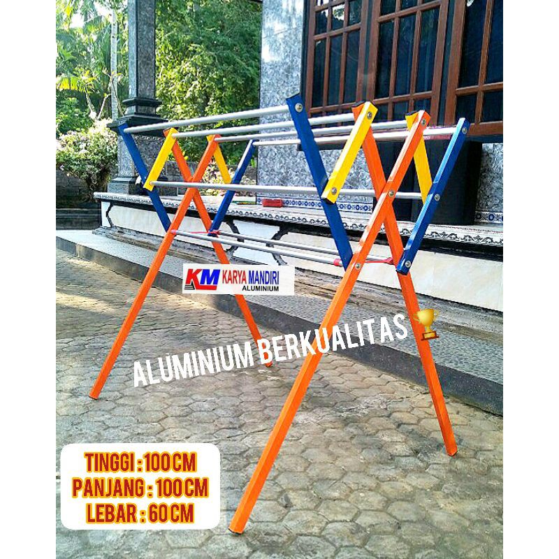 JEMURAN HANDUK JEMURAN LIPAT JEMURAN BAYI BERWARNA ALUMINIUM BERKUALITAS