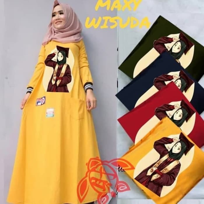 TRENDY Pakaian wanita muslim syari setelan ramadhan lebaran gamis muslim dress maxi maxy longdress g