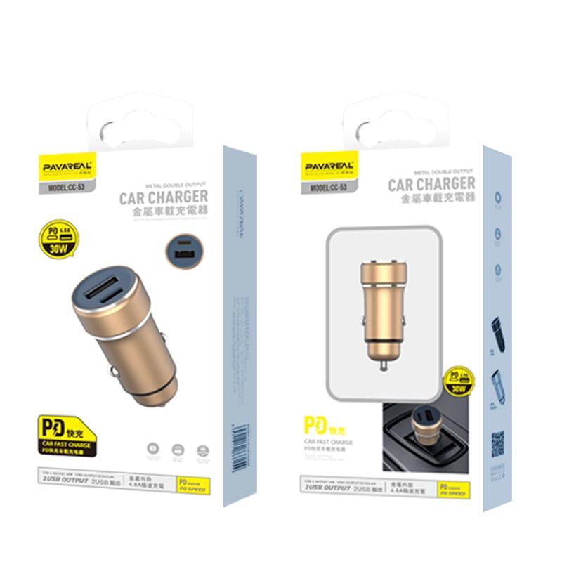 Pavareal Car Charger Mobil PA CC53 USB PD 12Watt Fast Charging OCEANMART OCEAN MART Aksesoris Handphone HP Murah Grosir