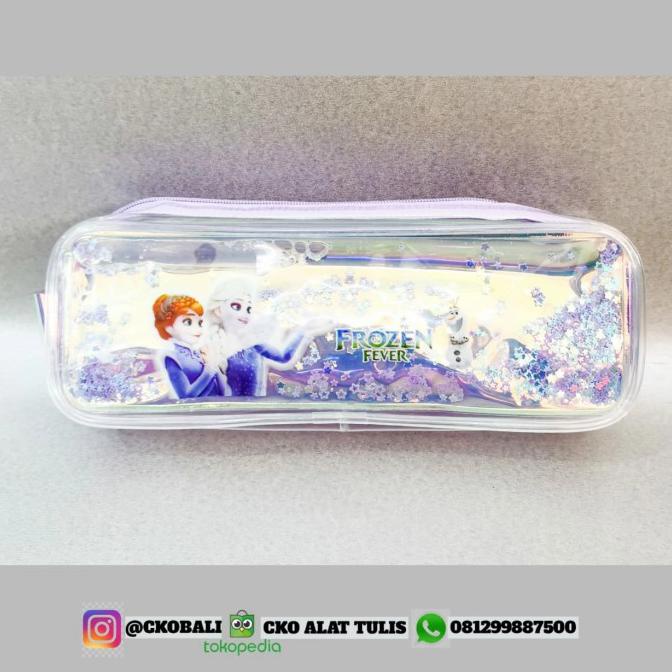 

Produk Terbaik] Pensil Case/Tempat Pensil Glitter Air Karakter - Frozen