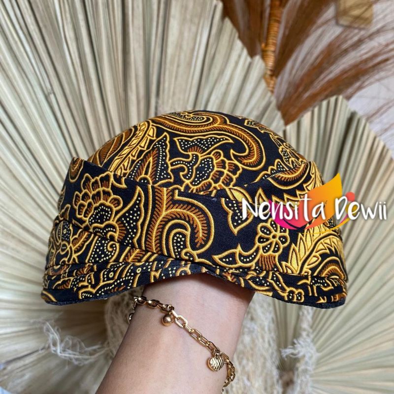 Blangkon Solo Jarik - Motif Pisang Bali