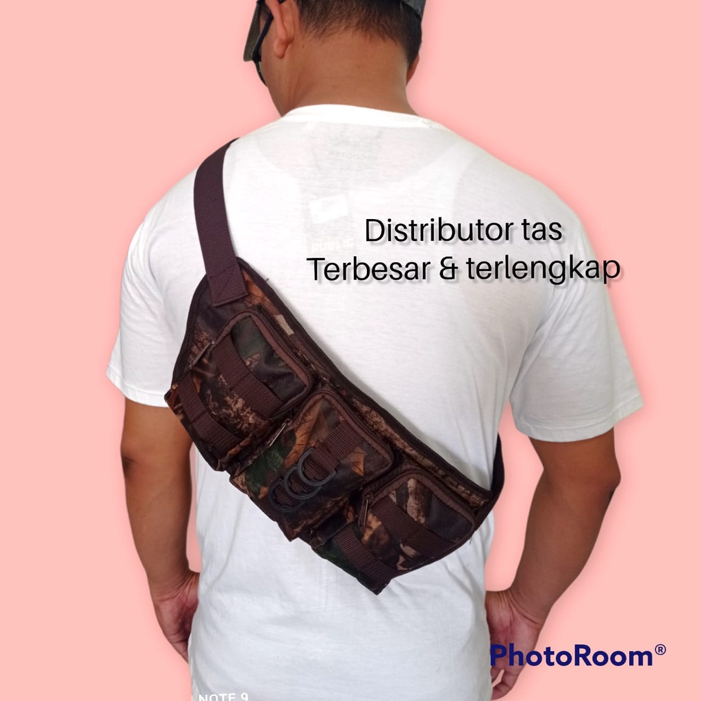 TAS TACTICAL WAISTBAG SAKU 3 CAMUFLAGE DADA-TAS PINGGANG-TAS DADA-TAS GUNUNG-TAS DOMPET