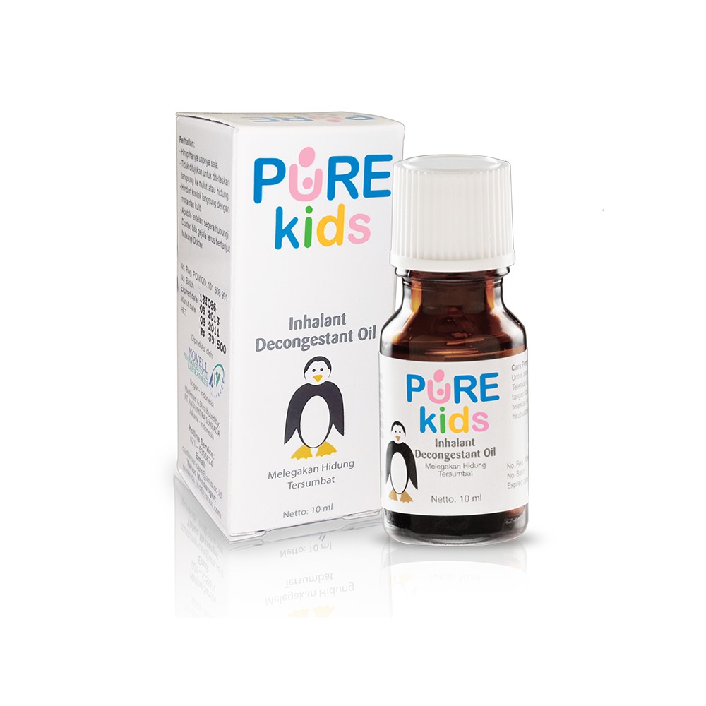 Paket Beli 2 Free Tungku Pure Baby Kids Inhalant Decongestant Oil Pelega Hidung Tersumbat