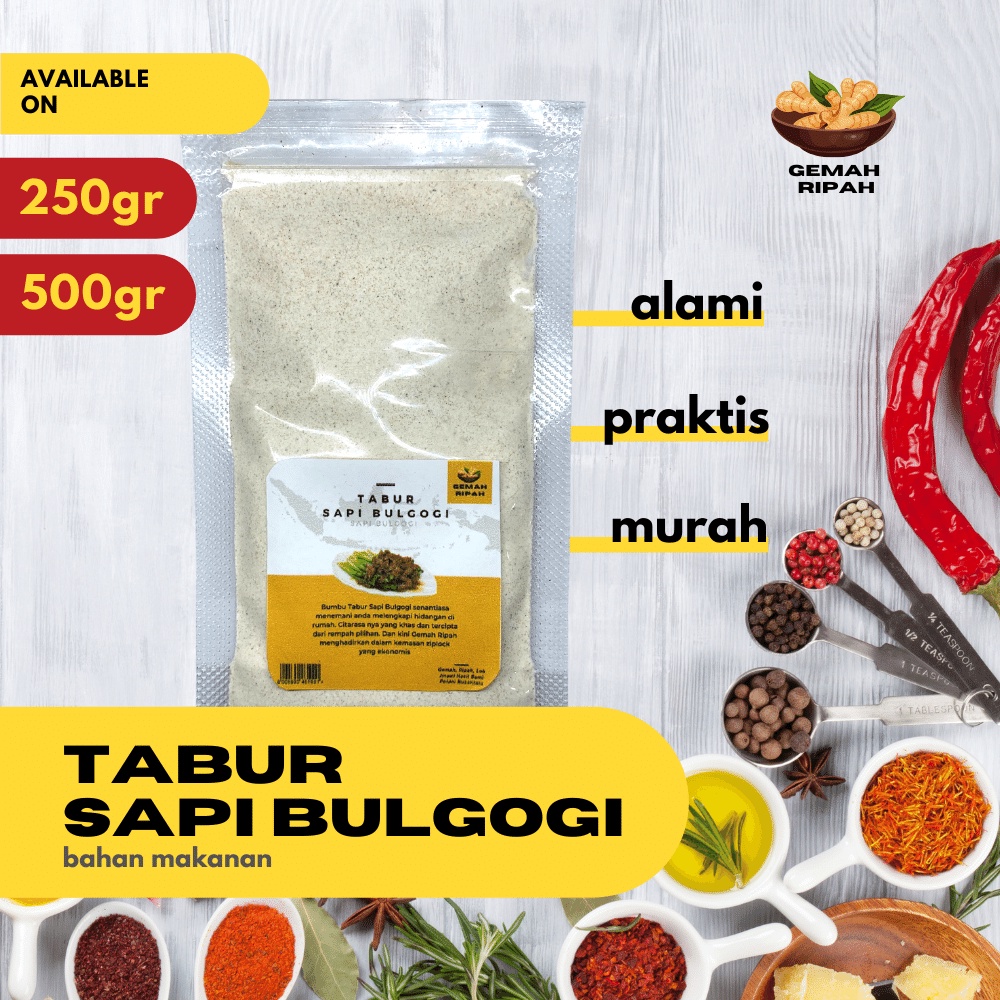 

Tabur Sapi Bulgogi 250gram 500gram 1kg Bumbu Tabur Sapi Bulgogi Premium Bulgogi Grill Sauce Teriyaki Asam Manis Pedas Asin Beef Slice Cemilan Bumbu Bumbu BBQ Bumbu Masak Shabu Steamboat Bumbu Steak Instan Enak Murah Sedap Special Serbaguna