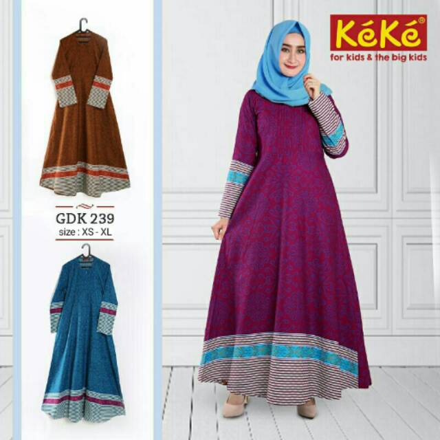 Kekesumut Gamis dewasa kek GDK 239 busana muslim wanita 