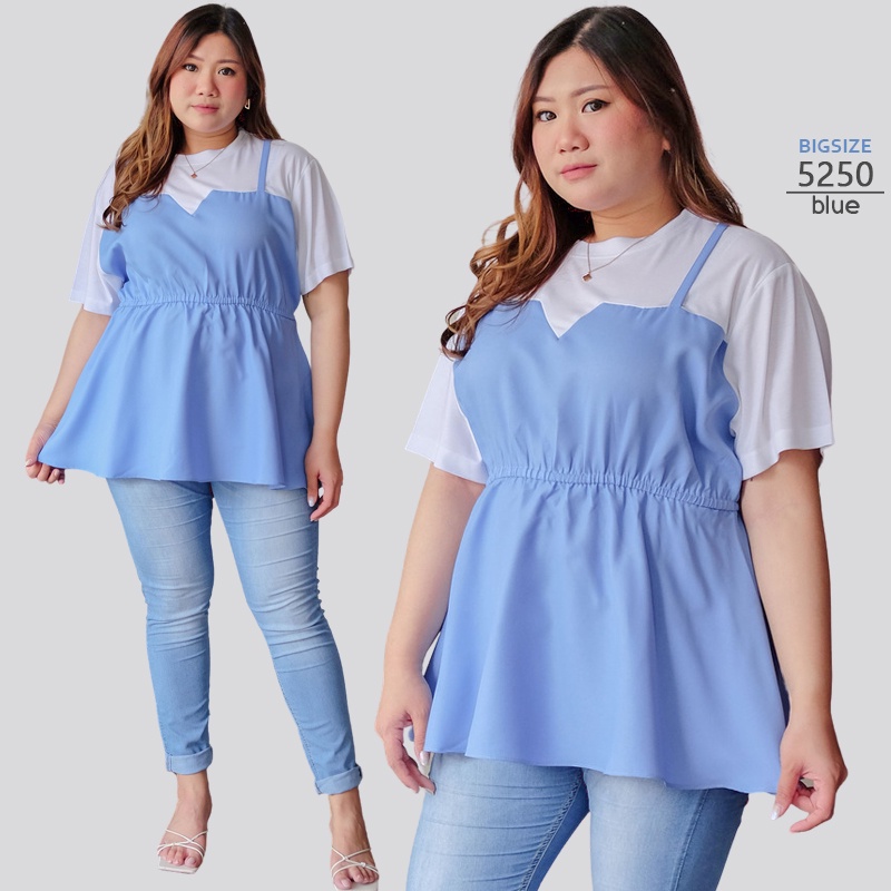 ARENA - Atasan Wanita Jumbo Kombinasi Kaos