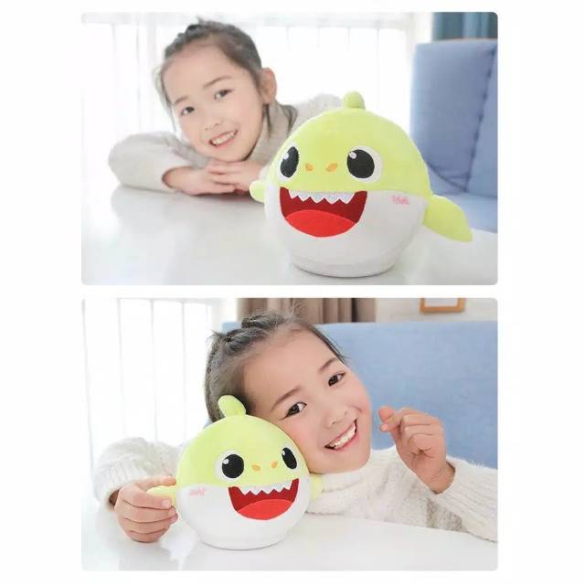 Mainan Anak Boneka Baby shark Bisa Menari Menyanyi Tiru Suara Dan LED Meyala Lampu