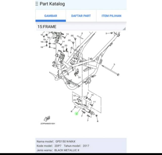 BREKET BRACKET DUDUKAN MESIN NMAX  N MAX ASLI ORI YAMAHA 2DP F1400 00
