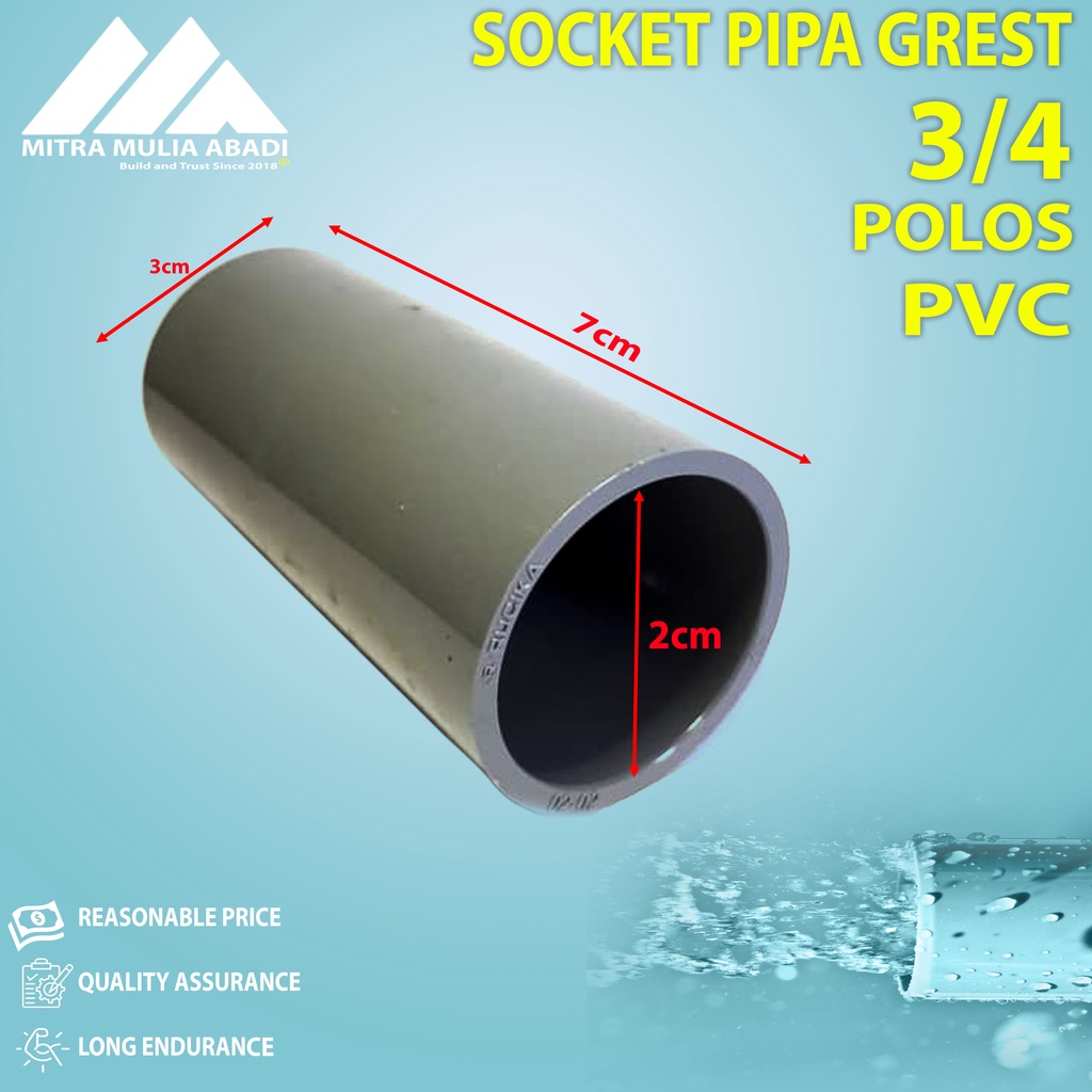 Socket Soket Sambungan PVC 3/4 inch AW GREST