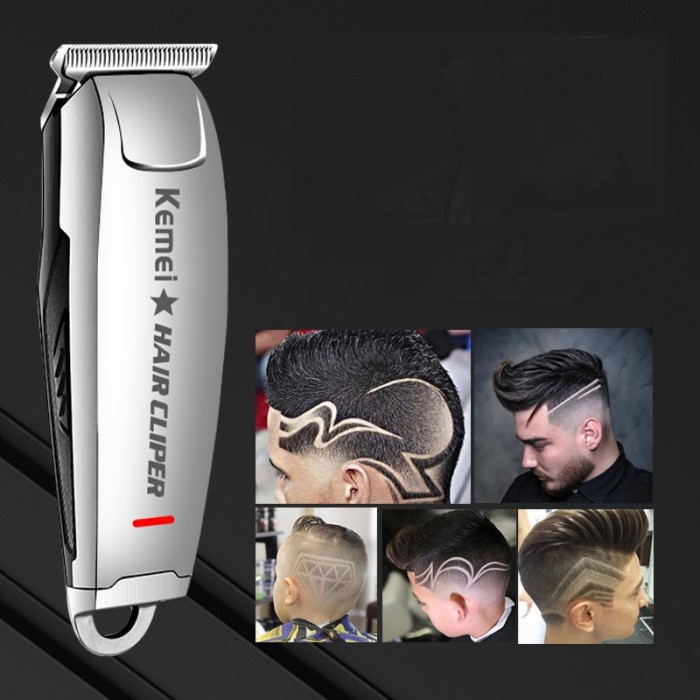 Kemei Alat Cukur Elektrik Hair Trimmer Shaver Rechargeable - KM-2812