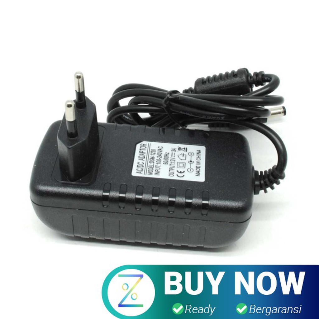 DSM Power Adaptor LED Strip DC12V 3A - DSM-1230 - Black