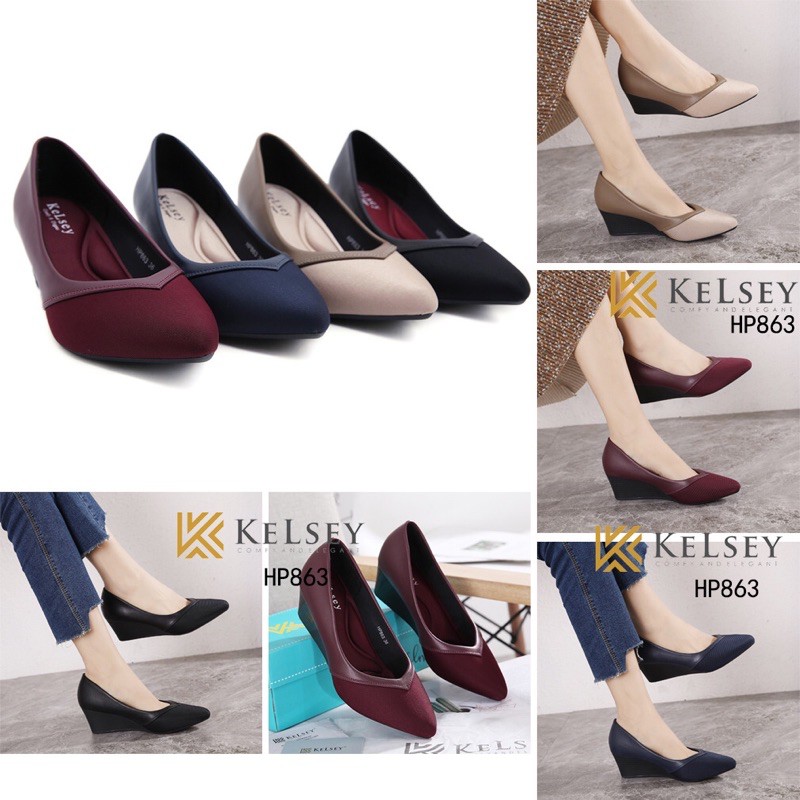 (GRATIS ALAS KAKI) Kelsey Sepatu Heels Wanita HP863 Sepatu Heels Import