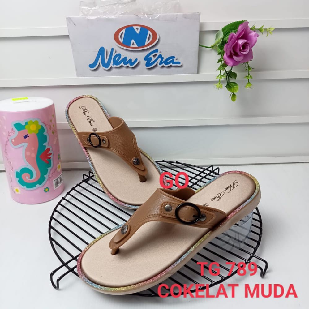 gof NEW ERA TG 789 Sandal Japit Karet Anak Perempuan Tanggung Sendal Anti Slip Original