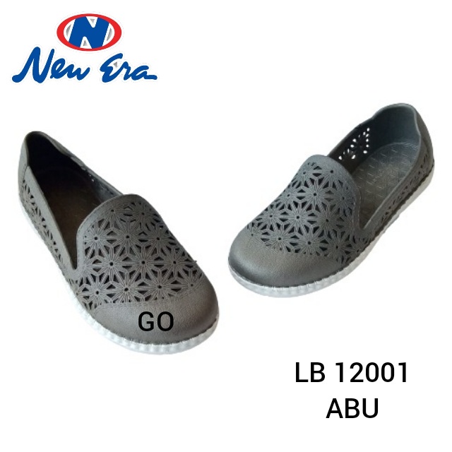 BB NEW ERA LB 12001 PVR Sepatu Slip On Wanita Karet Terbaru Original Murah