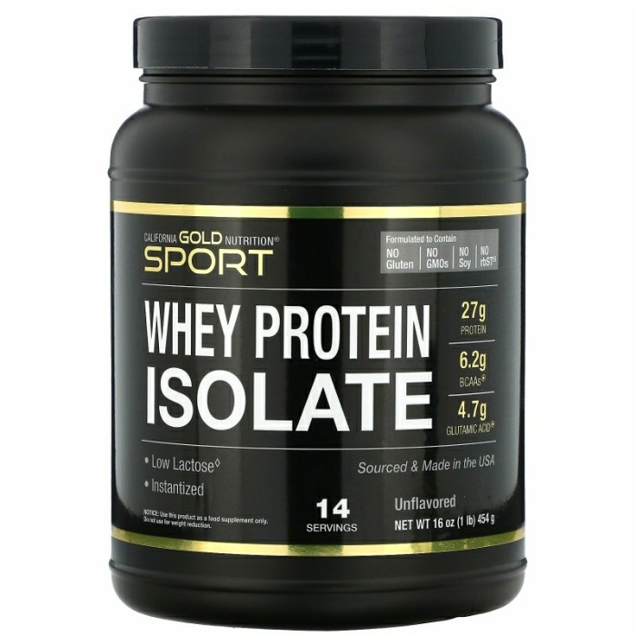 California Gold Nutrition SPORT - Whey Protein Isolate 454 gr ori USA