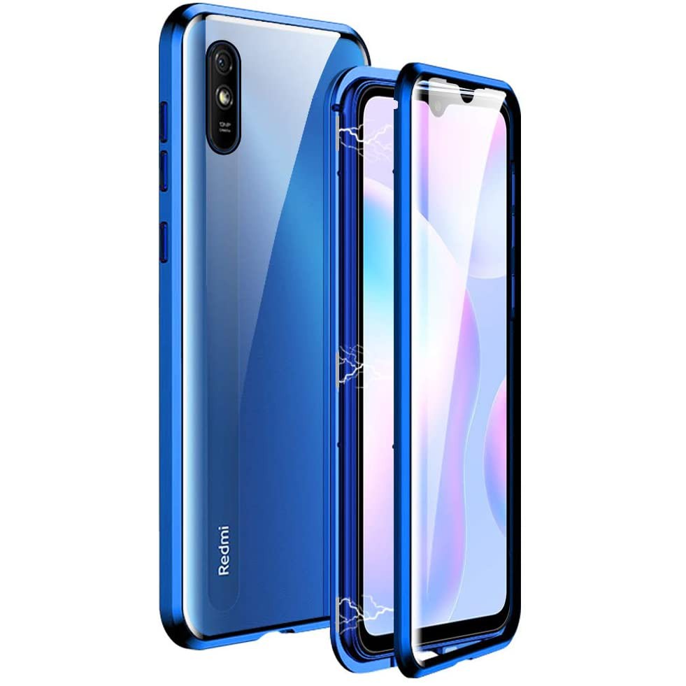 Xiaomi Redmi 9A Redmi9A Luxury Magnetic Case Glass Back Metal Cover