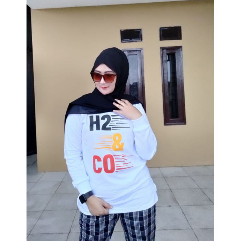 Baju Wanita // Atasan Wanita Terbaru  Tangan Panjang ORIGINAL Motif H2 Tetris Putih //Style zolaqu
