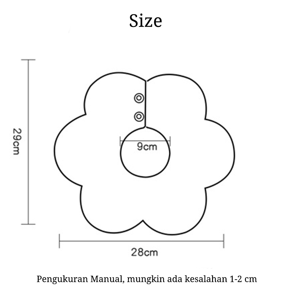 Celemek Bayi Slabber bayi bentuk kelopak sleber air liur bayi Perlengkapan Bayi