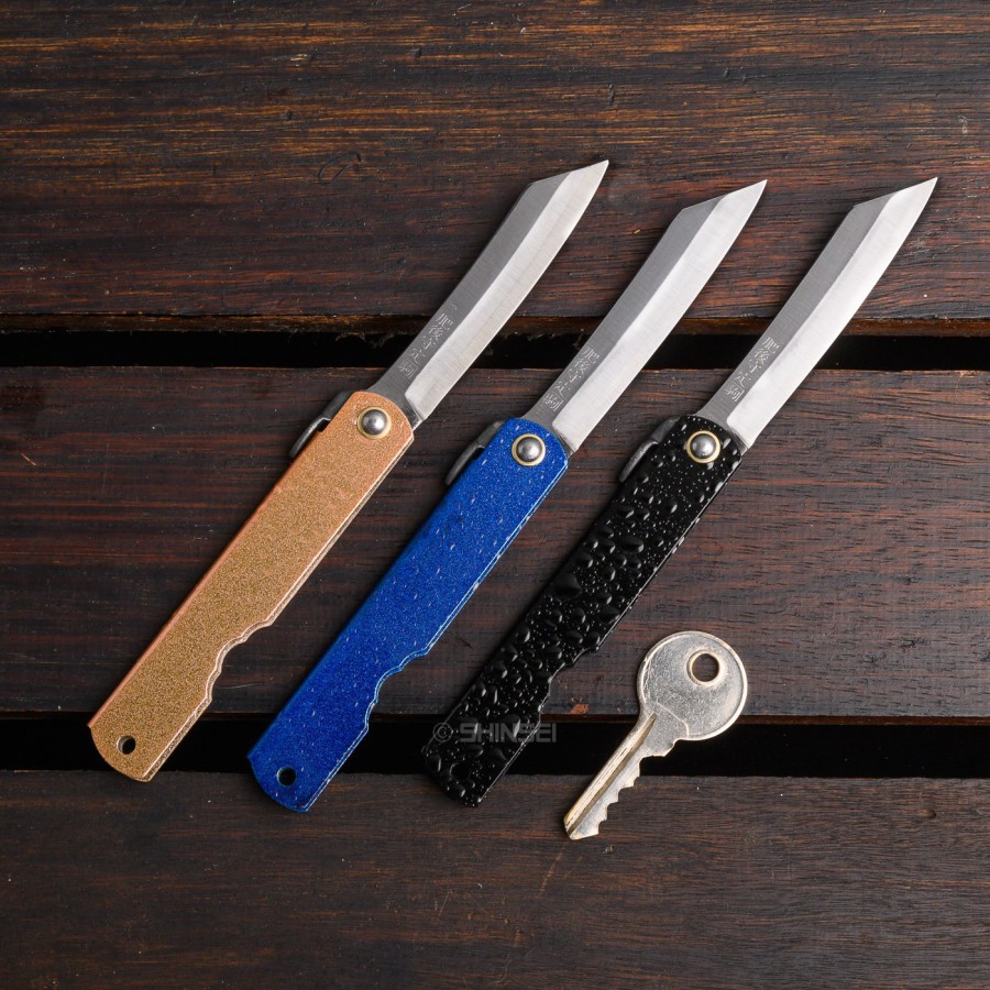 Higonokami Mizushibuki Aogami Steel 100mm Pisau Saku Lipat Jepang EDC