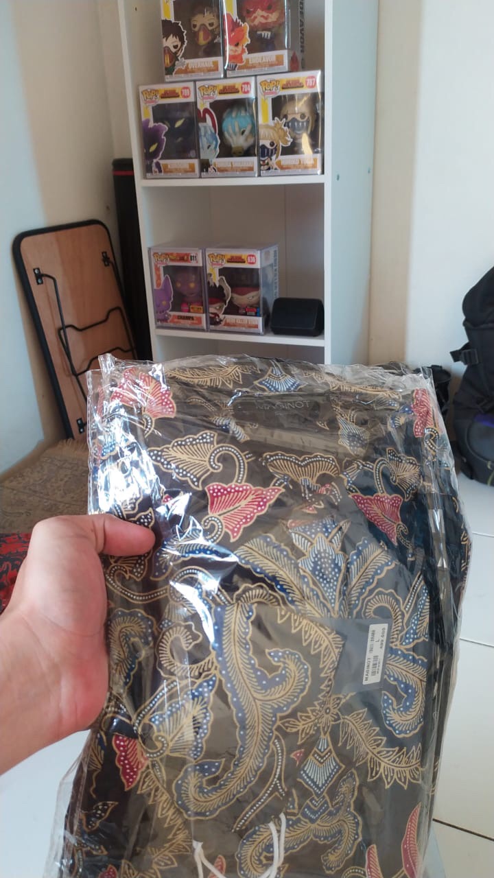 Maginot Kemeja Batik 2.0 Birawa-ls Lengan Panjang Pria + Free Masker