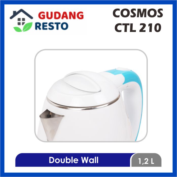 COSMOS CTL 210 TEKO LISTRIK 1.2 L ELECTRIC KETTLE  CTL210 1,2 LITER KEETLE / KETEL / CERET / TERMOS PEMANAS AIR ELEKTRIK