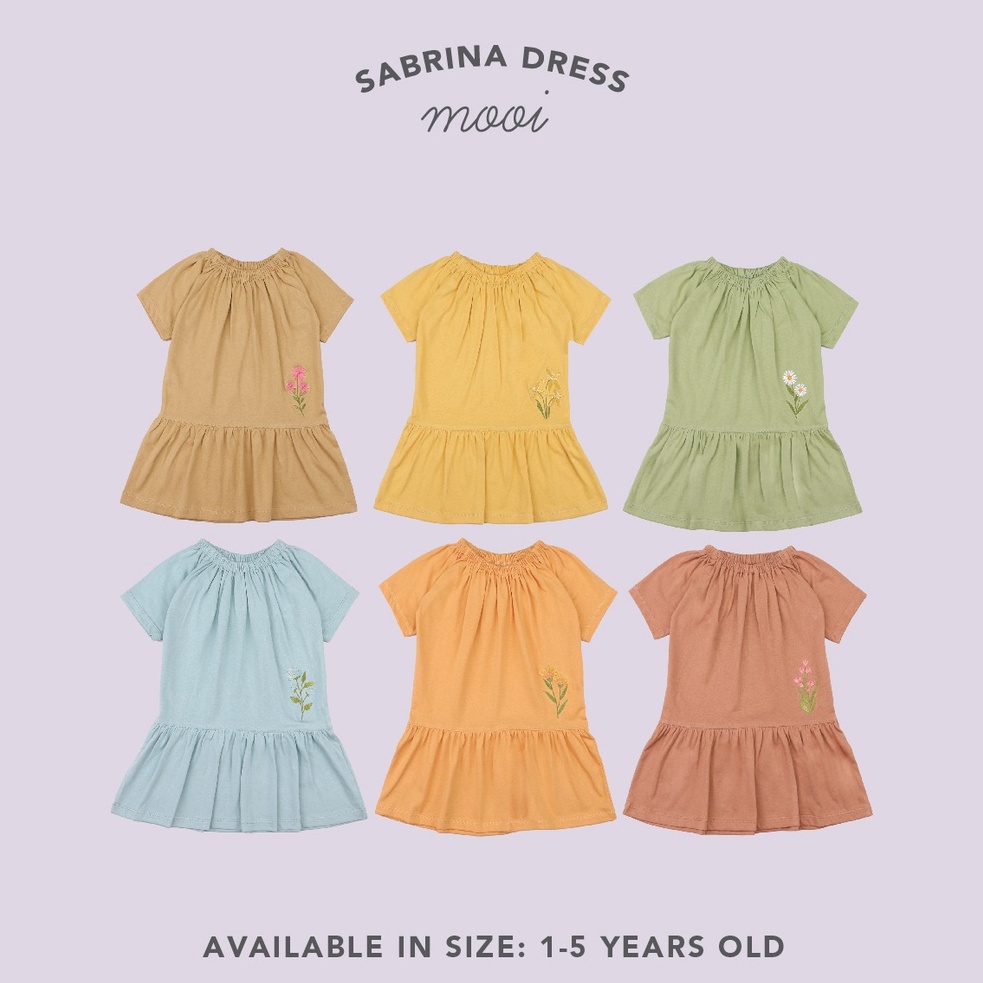 Baju Dress Anak Perempuan Mooi 1-5 Tahun Sabrina Dress