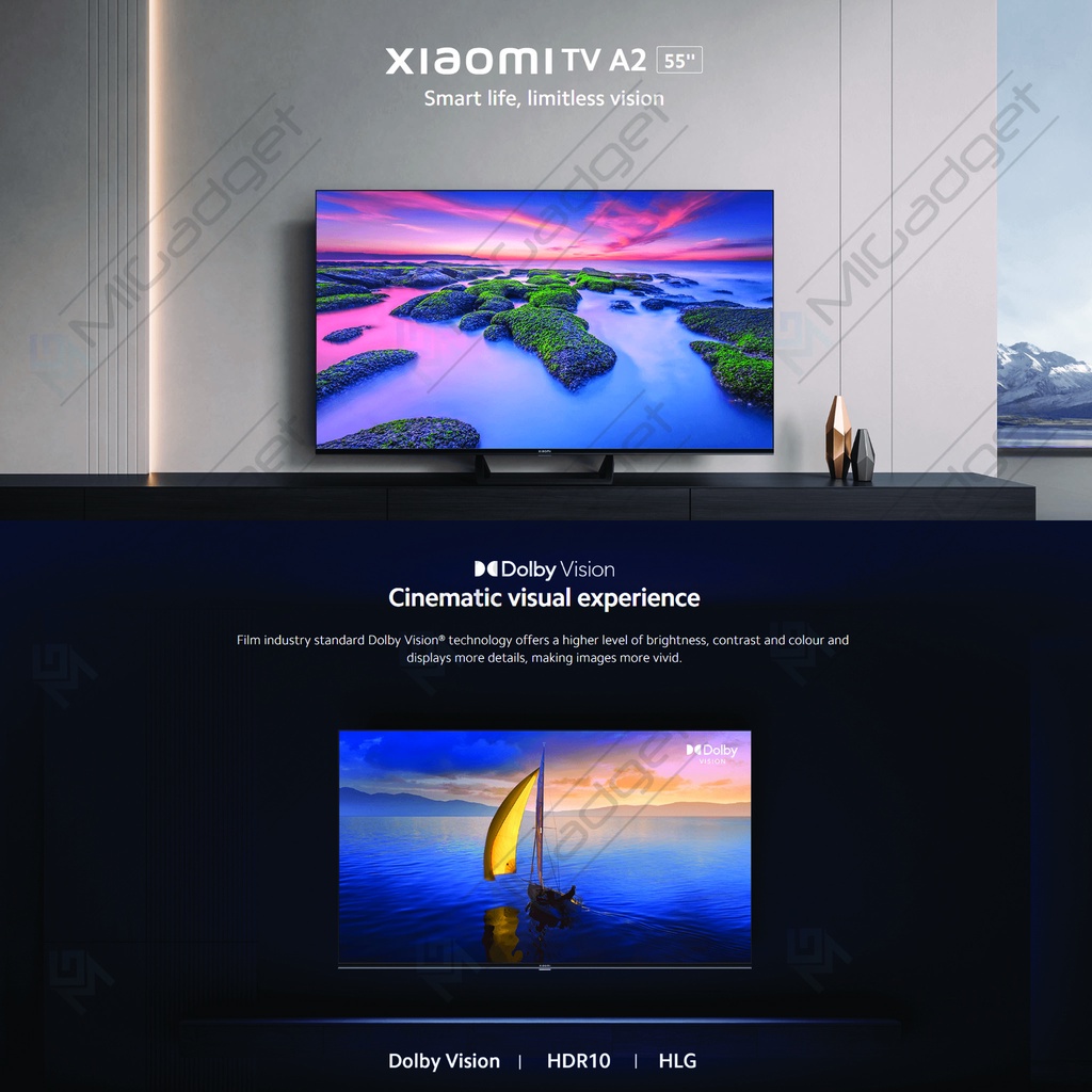 Xiaomi Mi LED TV A2 A 2 55 Inch 4K UHD Dolby Vision HDR 10 Android Smart TV