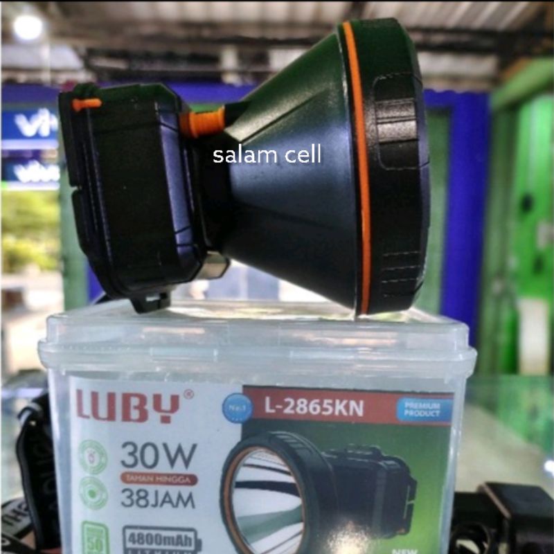 Senter Kepala LUBY 30W Baterai 4.800MaH Nyala Kuning Original