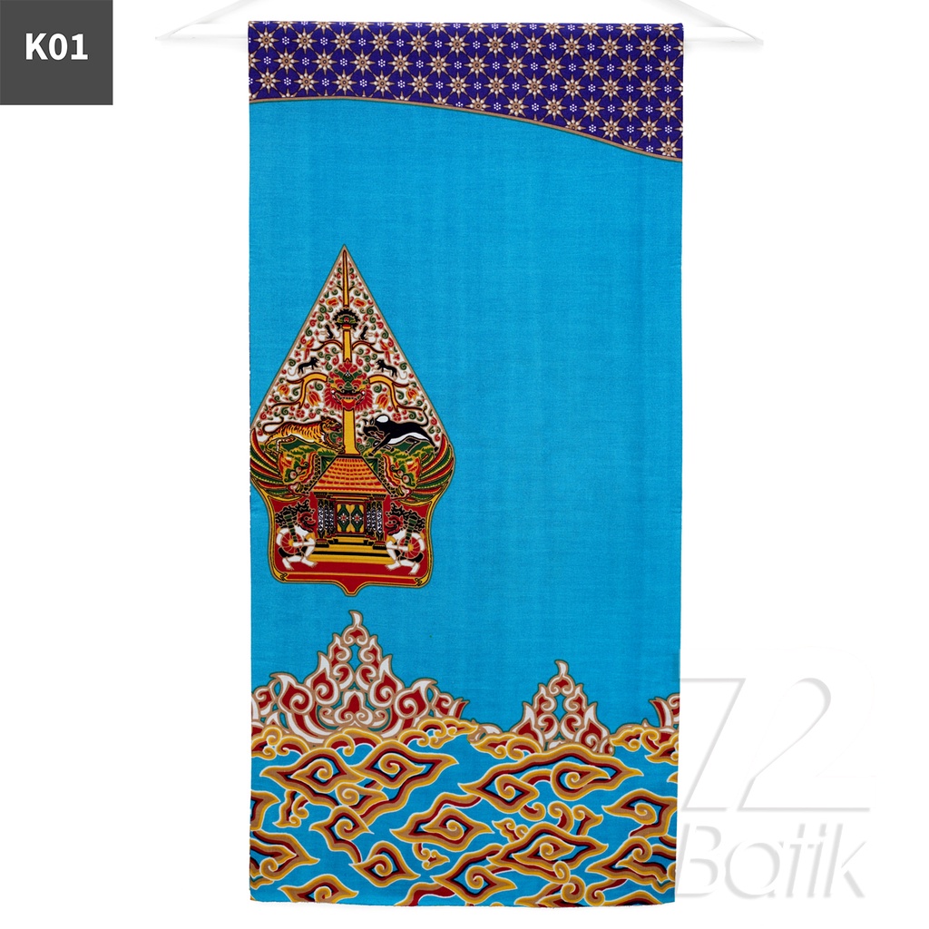 KAIN BATIK PREMIUM Bahan Katun Motif Wayang Mega Warna Biru Tua Hijau 721488 Cap 72 Jarik Jarit Samping Kebat Panjang Batik Katun Modern Premium Bahan Seragam Batik Pernikahan Kantor Keluarga Murah Kamen Jadi Batik Bali Lembaran