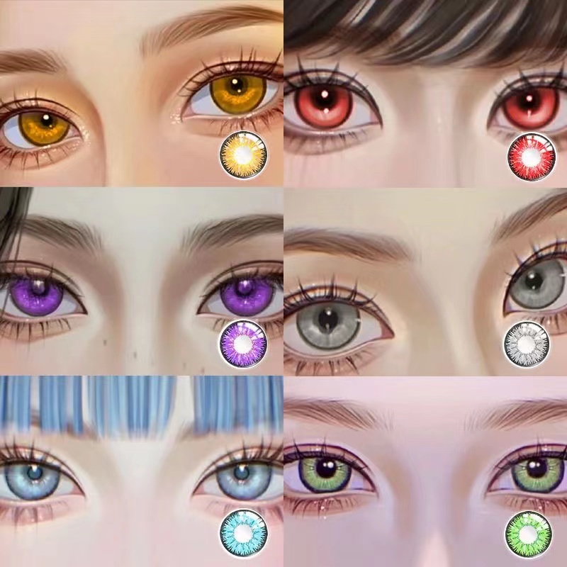 [✅COD] Softlens Mata Normal Softlens Cosplay Karakter Warna Sepasang lensa kontak berwarna softlen big eyes AYY Halloween soflens
