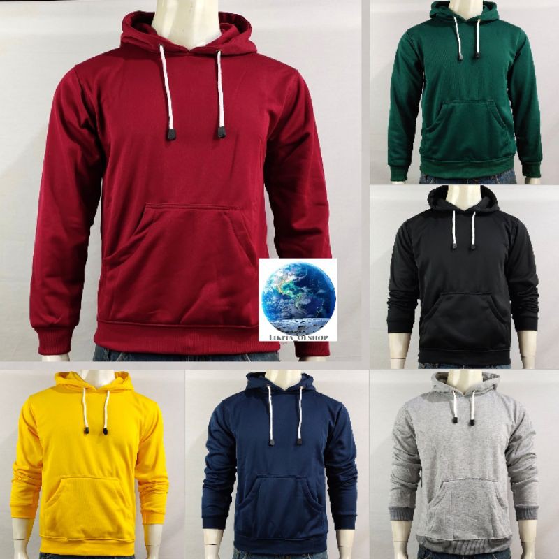 SWEATER HOODIE POLOS BAHAN FLEECE PRIA/WANITA/UNISEX