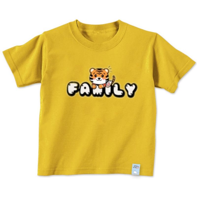 Kaos Anak Bertulisan Family Baju Anak Gambar Macan Fam Kaos Oblong anak Baju Distro Anak Usia 2 sampai 10 Tahun