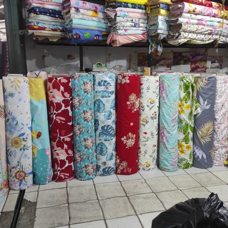 Link Custome Katun Lokal Original Grade 1 kain Sprei meteran bahan CVC Deluxe potongan Persatu Kilo 