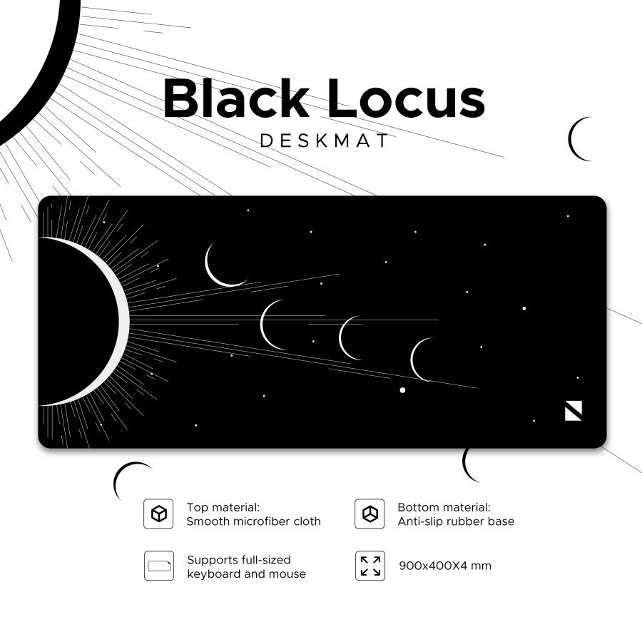 Noir Locus Deskmat Cloth Gaming Mousepad