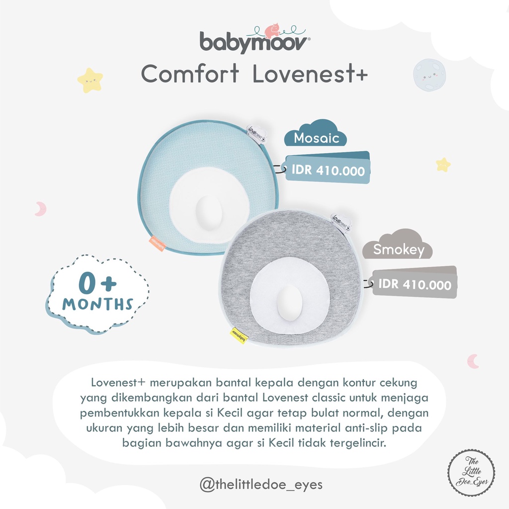 Babymoov Comfort Lovenest+ Plus - Bantal Anti Peang Bayi