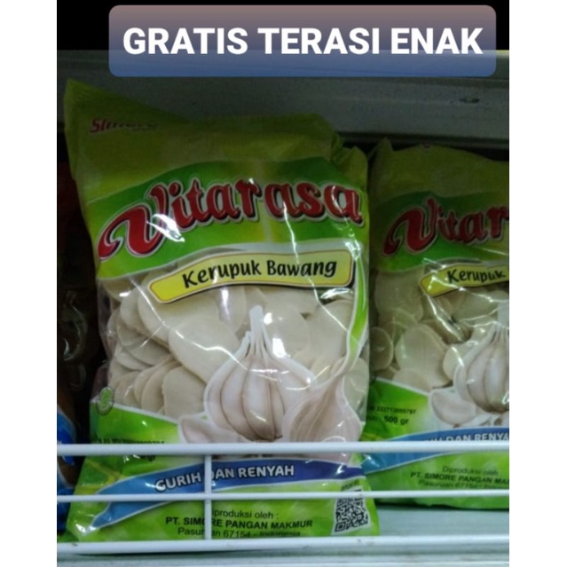 

VITA RASA KERUPUK BAWANG 500 GRAM GRATIS TERASI ENAK KHAS CIREBON