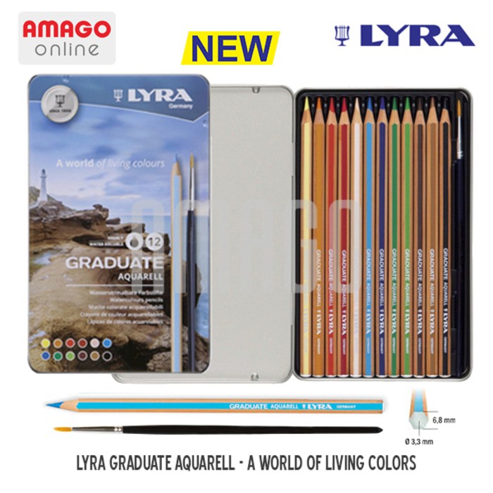 LYRA GRADUATE ACQUARELL - METAL BOX - 12 COLORS - 2881120