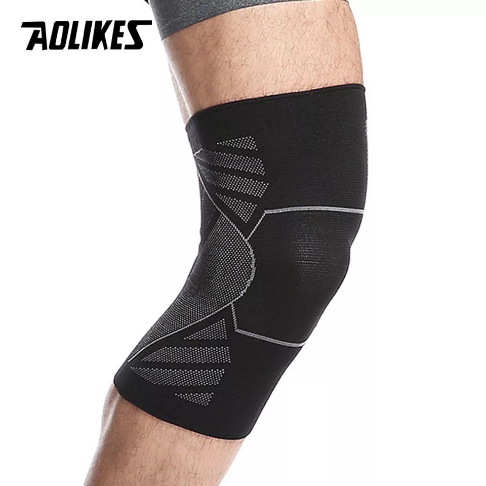 AOLIKES 7710 Premium Knee Sleeve Stylish Kneepad Brace Support - Deker Pelindung Lutut Kaki Olahraga