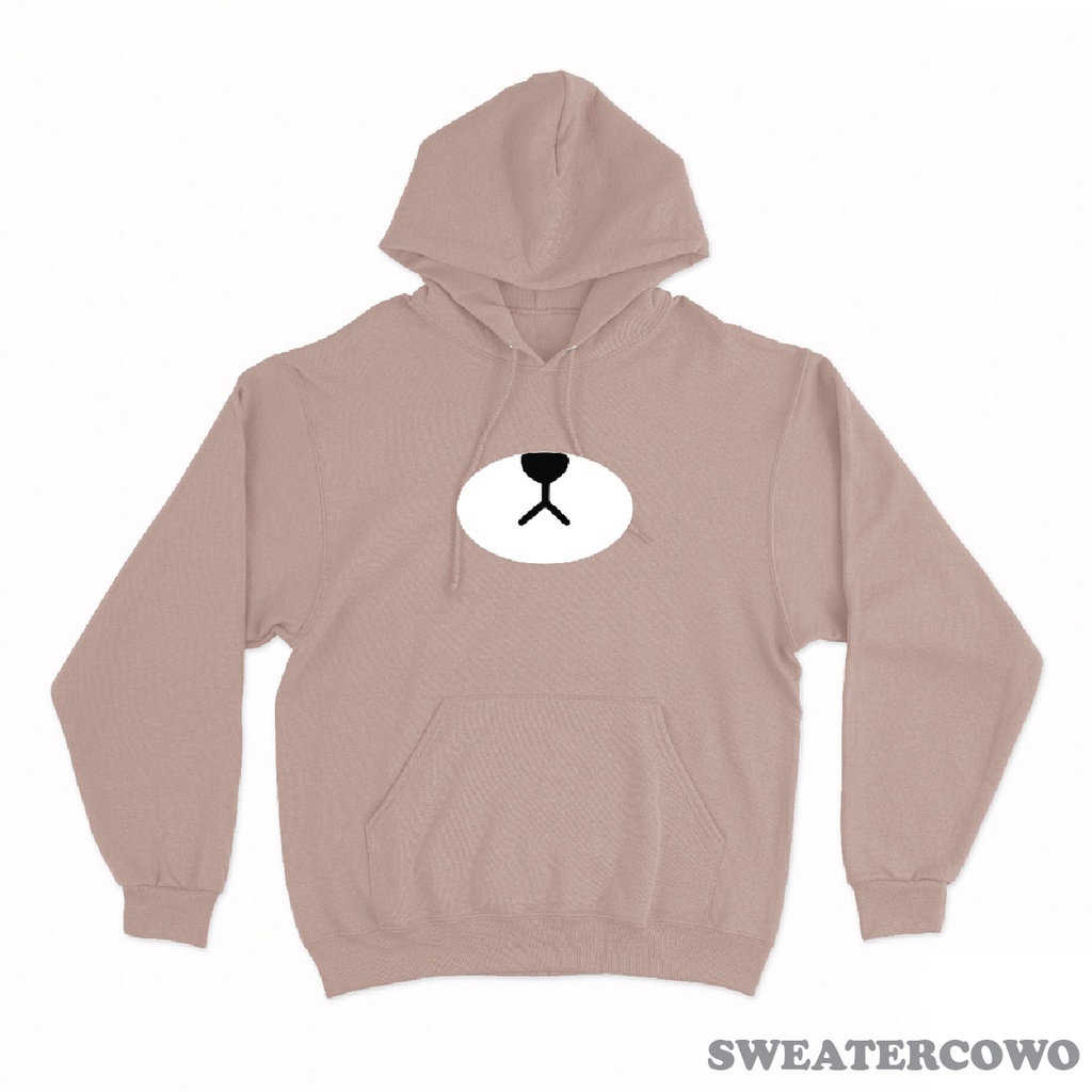 Sweaterpolos Hoodie Jumper BROWN MOUTH ( Sablon ) Unisex Pria &amp; Wanita