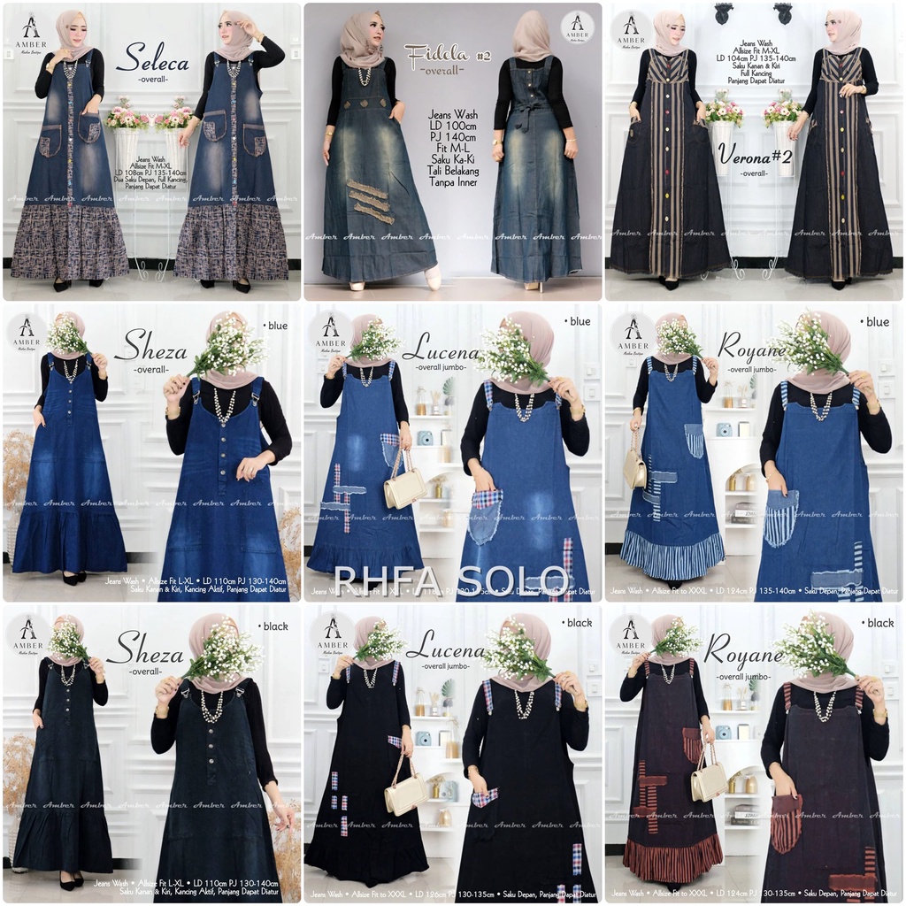 OVERALL JEANS WASH / 18.7 / JENSINA OVALA KARIA JILIAN FANIA LESLIE REGIA LUCENA SHEZA NAWAFA FARZIA / ALLSIZE / MAXY / AMBER