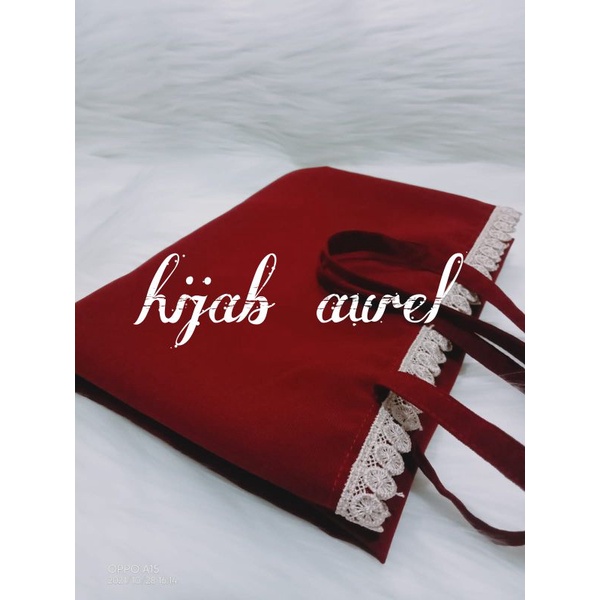 HIJAB/JILBAB/KHIMAR MARYAM RENDA JUMBO DIAMON-Maroon