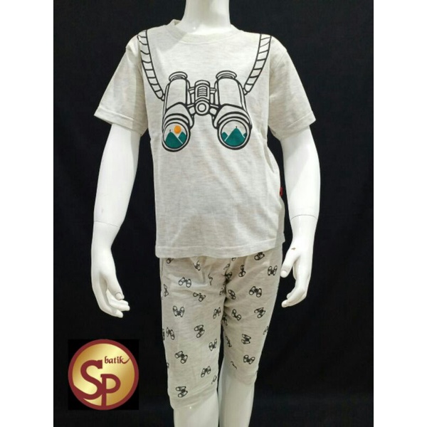 SETELAN BAJU ANAK COWO DOMINO TEROPONG 4/8