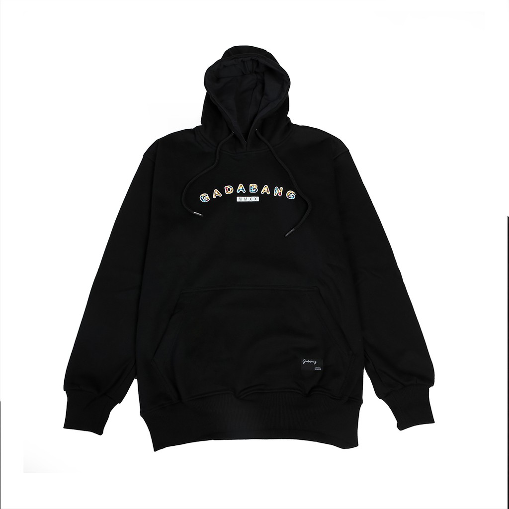 Gadabang Hoodie Abstract Color Chalk Black