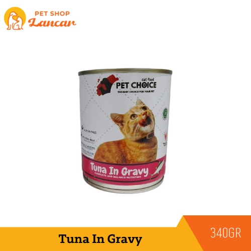 Pet Choice Makanan Kucing Basah 340gr Tuna In Gravy