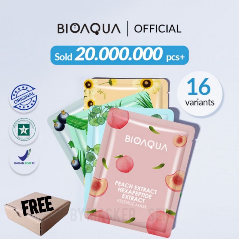 BIOAQUA Sheetmask Anti Aging Essence Menghaluskan Dan Mencerahkan Kulit Skincare Masker Wajah Korea Original