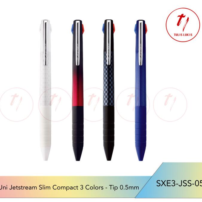 

Uni Jetstream Slim Compact 3 Colors Multipen 0.5 mm SXE3-JSS-05 - Putih